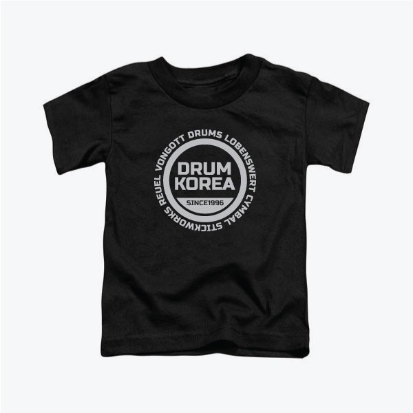 DRUM KOREA Front CIRCLE LOGO 티셔츠 국내생산 100% 순면 T-SHIRT 017026